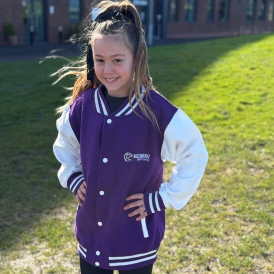 Kids Varsity Jacket (Purple)